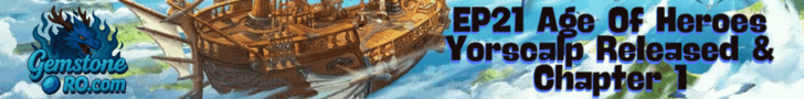 GemstoneRO EP21 Age Of Heroes Yorscalp Released & Chapter 1 banner