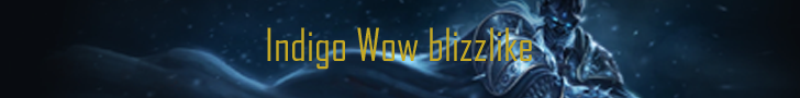 Indigo WoW WOTLK Blizzlike server 24/7 support banner