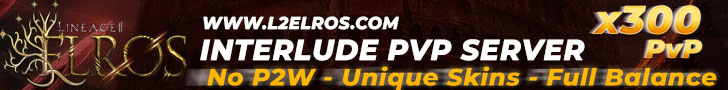 L2Elros x300 Interlude PvP Server | C4 x25 Mid Rate banner