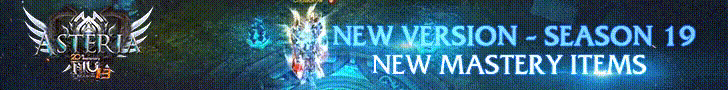 Asteria MU - SEASON 19 - EXP 99999x - LONG-TERM - 1000+ ONLINE banner