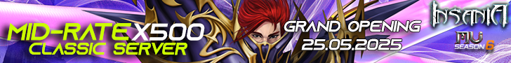 InsaniaMU | EXP: 500x - Season 6 Classic banner