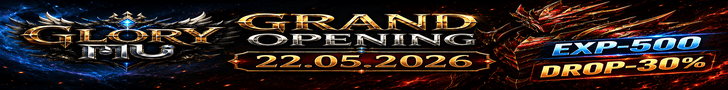 Glory MU Season 6.18 EXP-x500 Drop-30% AUTORESET / STAY IN SPOT banner